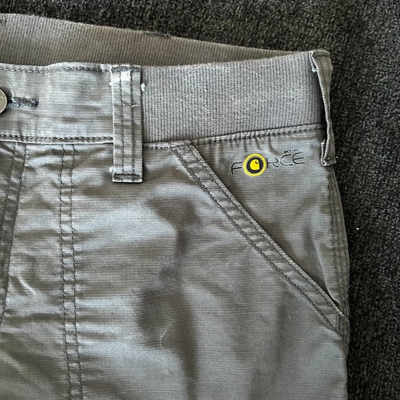 Carhartt Womens Force Rugged Flex Lakota Gray Relaxed Fit 10 Large - Picture 7 of 8